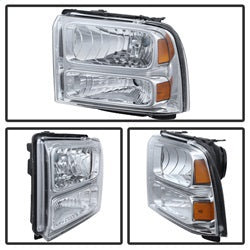 Spyder Auto 9026560 XTune Crystal Headlights; Chrome; - Truck Part Superstore