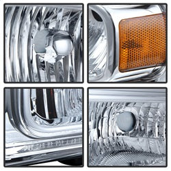 Spyder Auto 9026560 XTune Crystal Headlights; Chrome; - Truck Part Superstore