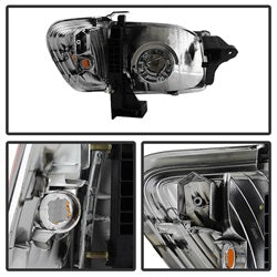 Spyder Auto 9027468 XTune Crystal Headlights; 6 pcs.; w/Amber Corner And Side Marker Lights; Chrome; - Truck Part Superstore