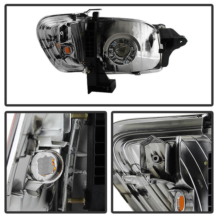 Spyder Auto 9027468 XTune Crystal Headlights; 6 pcs.; w/Amber Corner And Side Marker Lights; Chrome; - Truck Part Superstore