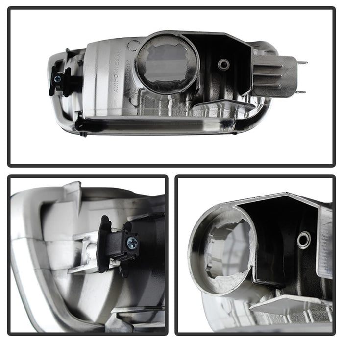 Spyder Auto 9027468 XTune Crystal Headlights; 6 pcs.; w/Amber Corner And Side Marker Lights; Chrome; - Truck Part Superstore