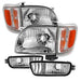Spyder Auto 9027468 XTune Crystal Headlights; 6 pcs.; w/Amber Corner And Side Marker Lights; Chrome; - Truck Part Superstore