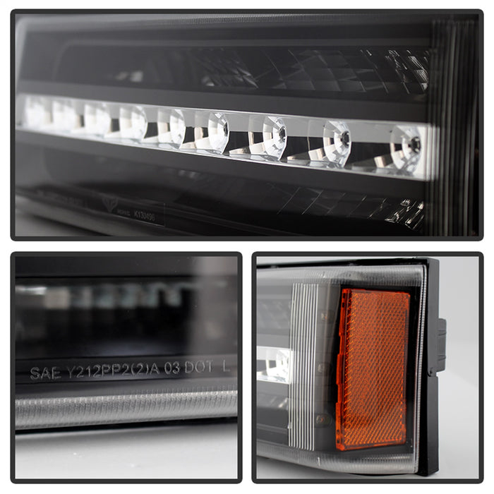 Spyder Auto 9027482 XTune LED Bumper Lights; Will Not Work w/Body Cladding Models; Black; - Truck Part Superstore