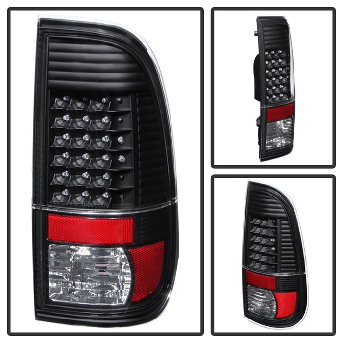 Spyder Auto 9027680 XTune LED Tail Lights; Black; - Truck Part Superstore