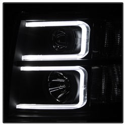 Spyder Auto 9027796 XTune Projector Headlights; Light Tube Style; Black; - Truck Part Superstore