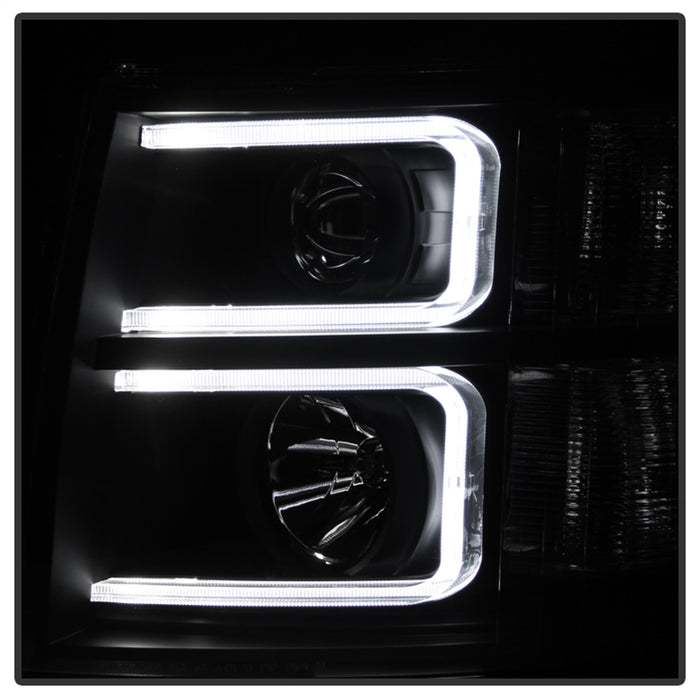 Spyder Auto 9027796 XTune Projector Headlights; Light Tube Style; Black; - Truck Part Superstore