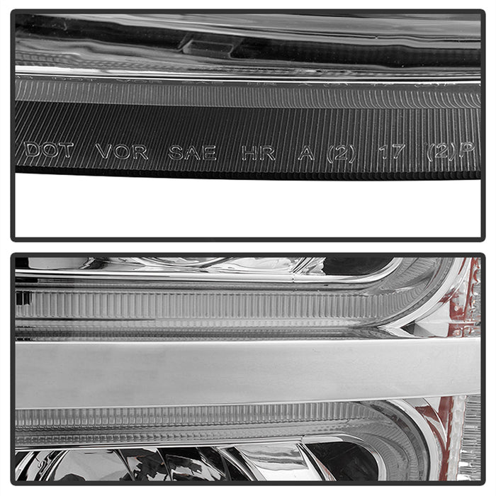 Spyder Auto 9027802 XTune Halo Projector Headlights; Light Tube Style; Chrome; - Truck Part Superstore