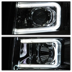 Spyder Auto 9027802 XTune Halo Projector Headlights; Light Tube Style; Chrome; - Truck Part Superstore