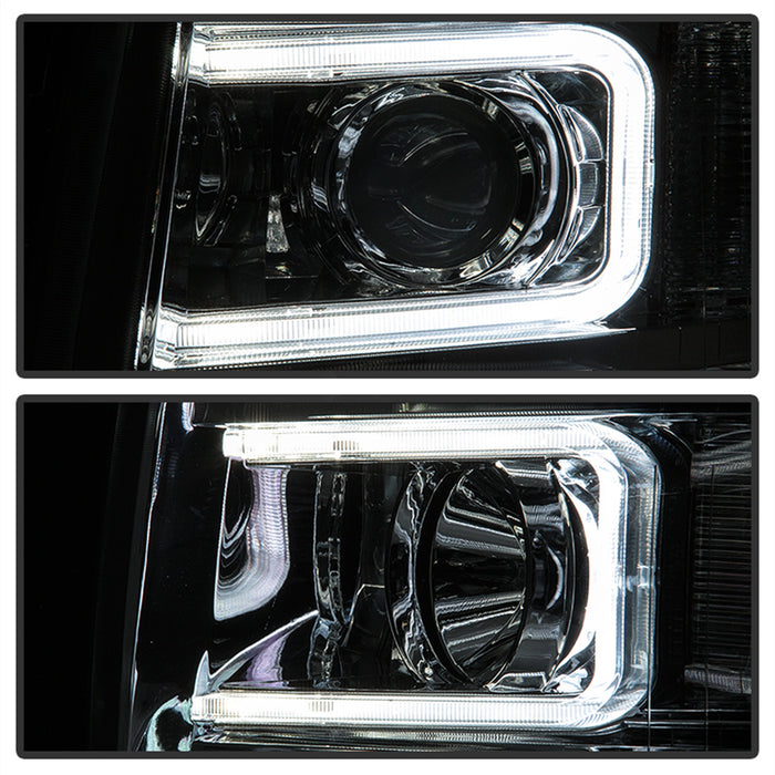 Spyder Auto 9027802 XTune Halo Projector Headlights; Light Tube Style; Chrome; - Truck Part Superstore