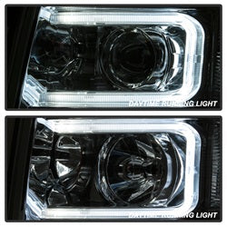 Spyder Auto 9027802 XTune Halo Projector Headlights; Light Tube Style; Chrome; - Truck Part Superstore