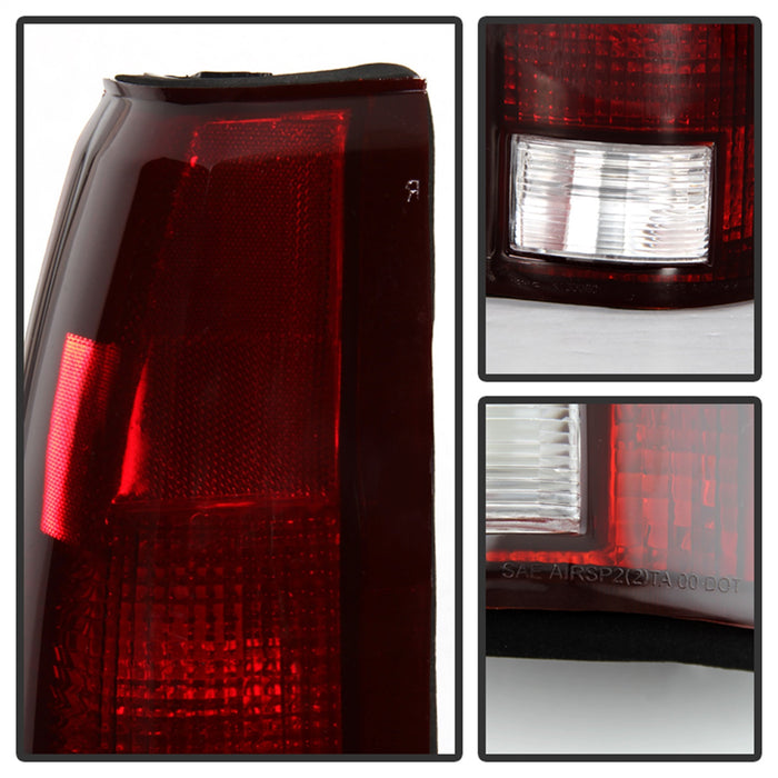Spyder Auto 9028786 XTune LED Tail Lights; OEM; Red Smoke; - Truck Part Superstore
