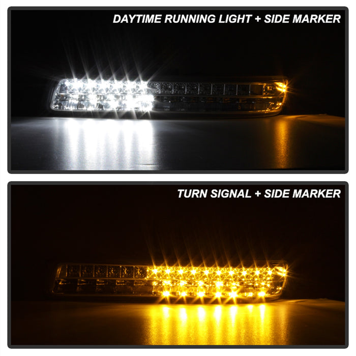 Spyder Auto 9029318 XTune Bumper Lights; LED; Chrome; - Truck Part Superstore