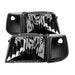 Spyder Auto 9029363 XTune Crystal Headlights; 4 pcs.; w/Corner Lights; Black; - Truck Part Superstore