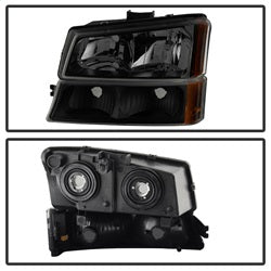 Spyder Auto 9030253 XTune Crystal Headlights/Bumper Lights; Black Smoke; - Truck Part Superstore