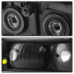 Spyder Auto 9030253 XTune Crystal Headlights/Bumper Lights; Black Smoke; - Truck Part Superstore