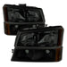 Spyder Auto 9030253 XTune Crystal Headlights/Bumper Lights; Black Smoke; - Truck Part Superstore