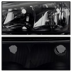 Spyder Auto 9030253 XTune Crystal Headlights/Bumper Lights; Black Smoke; - Truck Part Superstore