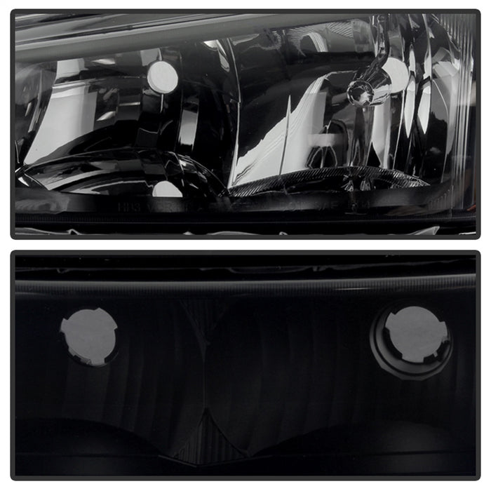 Spyder Auto 9030253 XTune Crystal Headlights/Bumper Lights; Black Smoke; - Truck Part Superstore
