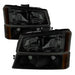 Spyder Auto 9030253 XTune Crystal Headlights/Bumper Lights; Black Smoke; - Truck Part Superstore