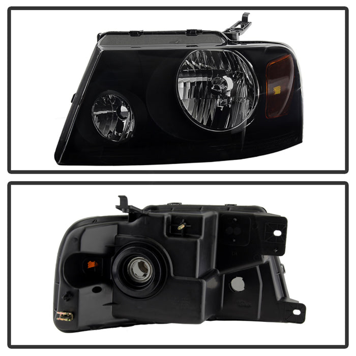 Spyder Auto 9030338 XTune Crystal Headlights; Amber/Black Smoked; - Truck Part Superstore