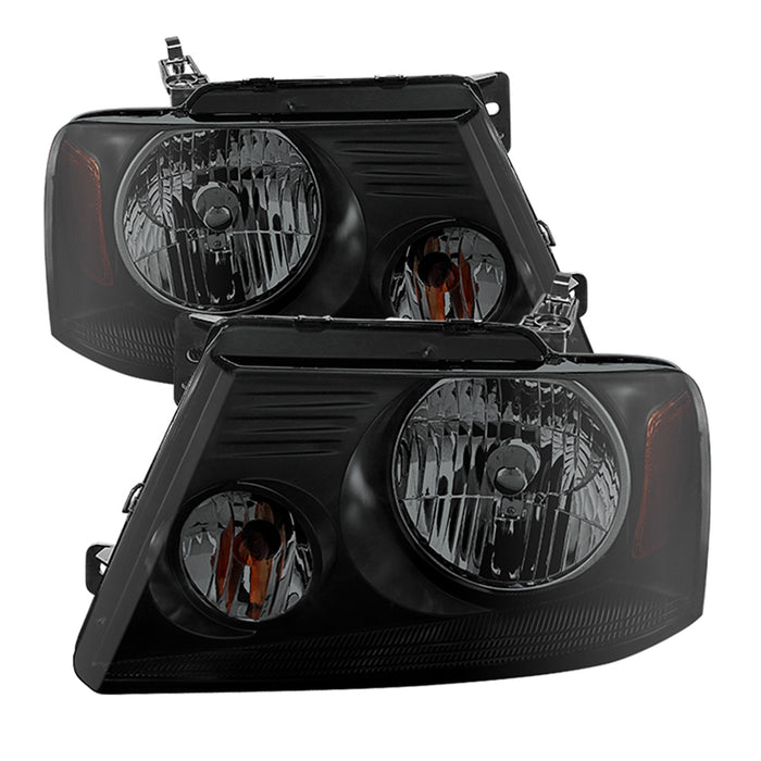 Spyder Auto 9030338 XTune Crystal Headlights; Amber/Black Smoked; - Truck Part Superstore