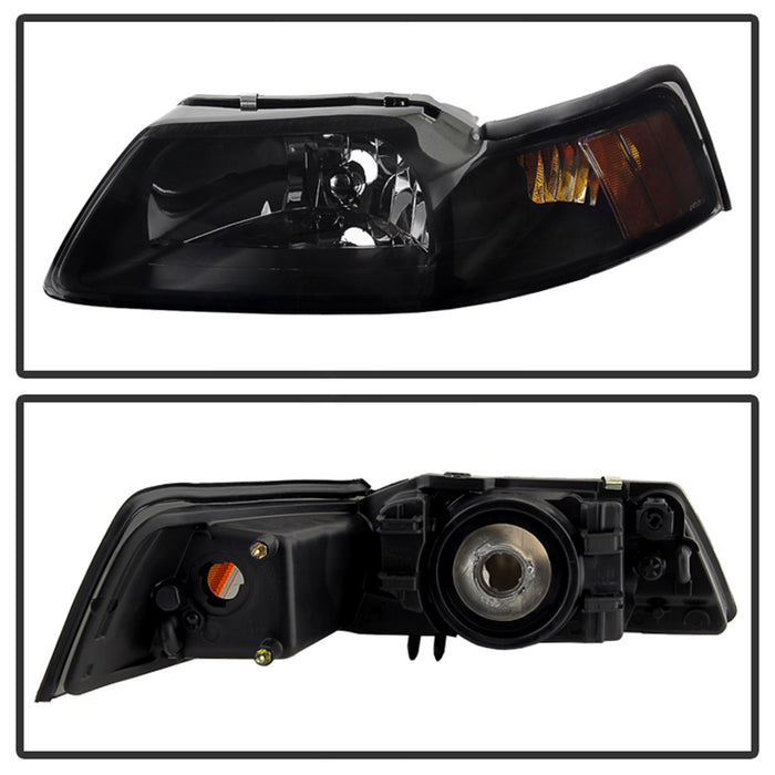 Spyder Auto 9030345 XTune Headlights; OEM; Amber/Black Smoked; - Truck Part Superstore