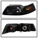 Spyder Auto 9030345 XTune Headlights; OEM; Amber/Black Smoked; - Truck Part Superstore