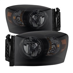 Spyder Auto 9030369 XTune Crystal Headlights; Amber/Black Smoke; - Truck Part Superstore