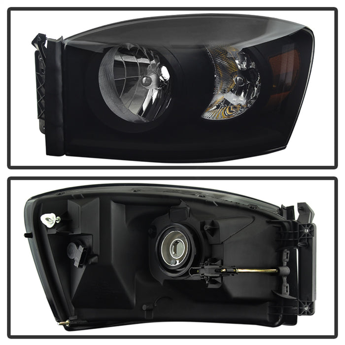 Spyder Auto 9030369 XTune Crystal Headlights; Amber/Black Smoke; - Truck Part Superstore