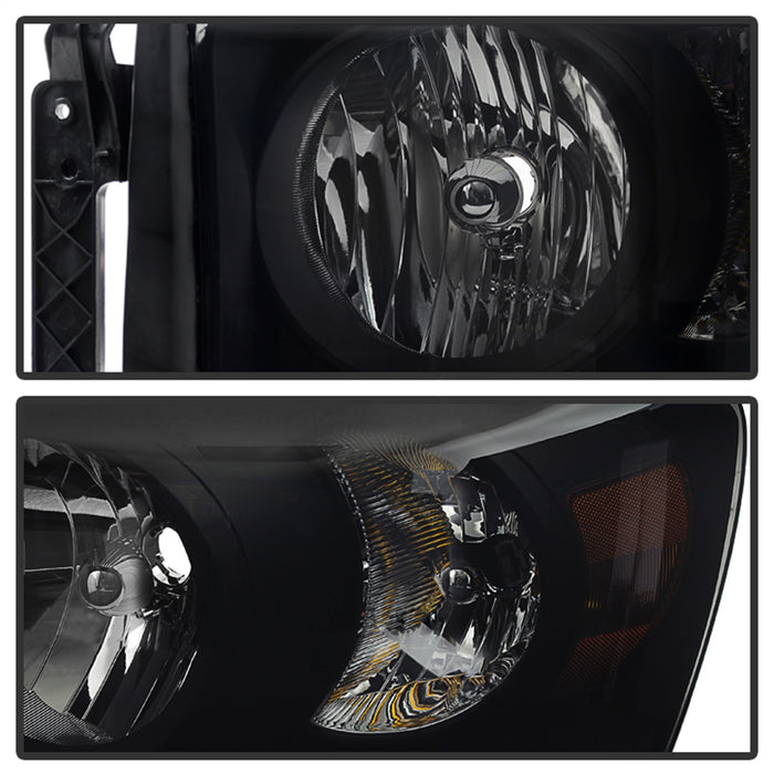 Spyder Auto 9030369 XTune Crystal Headlights; Amber/Black Smoke; - Truck Part Superstore