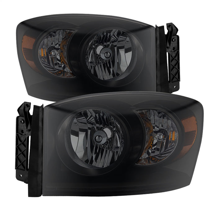 Spyder Auto 9030369 XTune Crystal Headlights; Amber/Black Smoke; - Truck Part Superstore