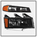 Spyder Auto 9032110 XTune Headlights; OEM; w/Bumper Lights; Black; - Truck Part Superstore