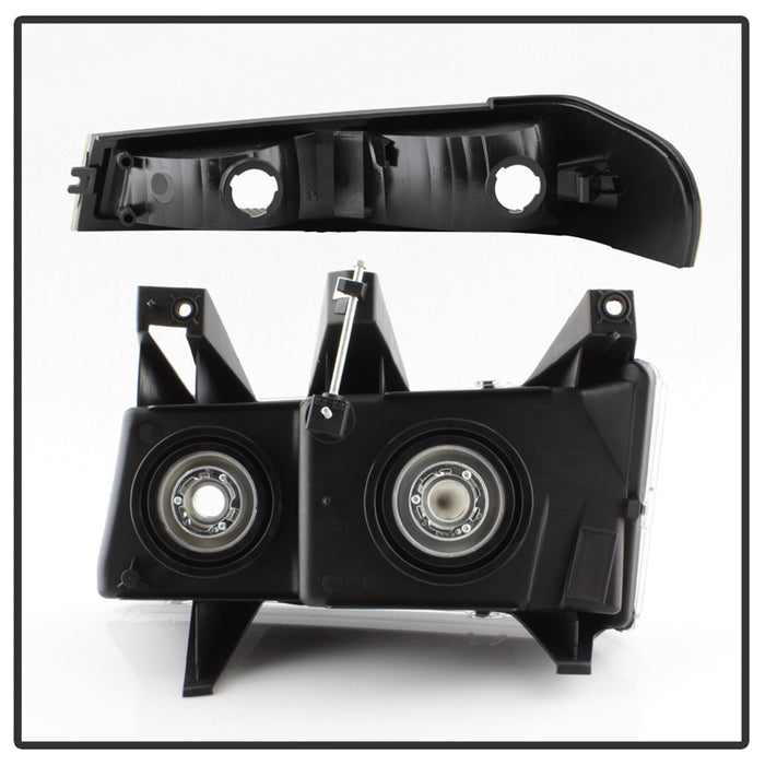 Spyder Auto 9032110 XTune Headlights; OEM; w/Bumper Lights; Black; - Truck Part Superstore