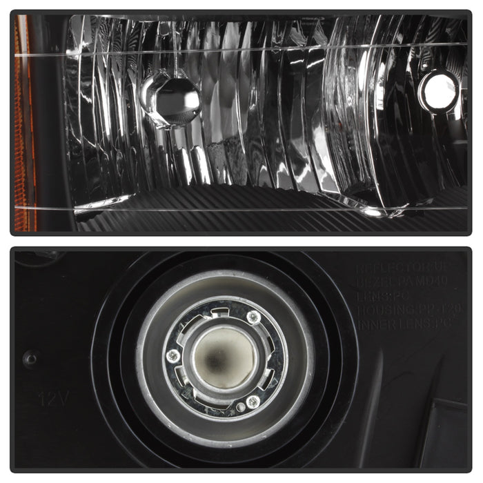 Spyder Auto 9032110 XTune Headlights; OEM; w/Bumper Lights; Black; - Truck Part Superstore