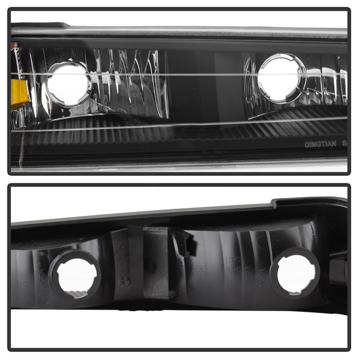 Spyder Auto 9032110 XTune Headlights; OEM; w/Bumper Lights; Black; - Truck Part Superstore