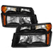 Spyder Auto 9032110 XTune Headlights; OEM; w/Bumper Lights; Black; - Truck Part Superstore