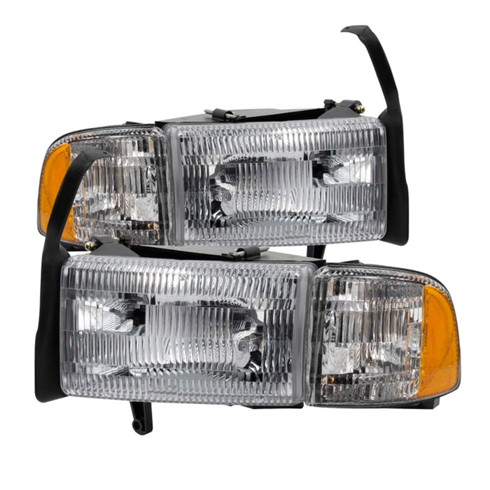 Spyder Auto 9032141 XTune Headlights; w/Corner Lights; Chrome; - Truck Part Superstore