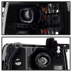 Spyder Auto 9032189 XTune Halo Projector Headlights; LED; Black; - Truck Part Superstore