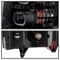 Spyder Auto 9032189 XTune Halo Projector Headlights; LED; Black; - Truck Part Superstore