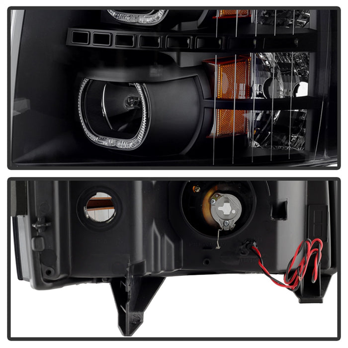 Spyder Auto 9032189 XTune Halo Projector Headlights; LED; Black; - Truck Part Superstore