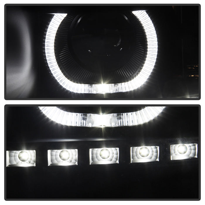 Spyder Auto 9032189 XTune Halo Projector Headlights; LED; Black; - Truck Part Superstore