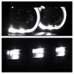 Spyder Auto 9032226 XTune Halo Projector Headlights; LED; Not Compatible w/Xenon/HID Model; Black; - Truck Part Superstore