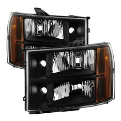 Spyder Auto 9034749 XTune Crystal Headlights; Black; - Truck Part Superstore