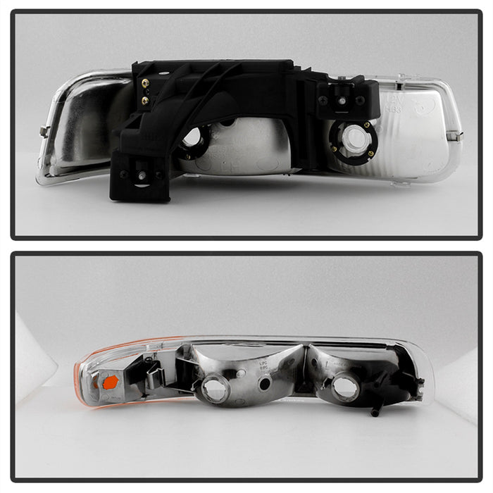 Spyder Auto 9035111 XTune Headlights; w/Bumper Lights; Chrome; - Truck Part Superstore