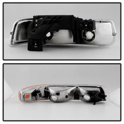 Spyder Auto 9035111 XTune Headlights; w/Bumper Lights; Chrome; - Truck Part Superstore