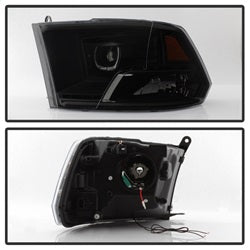 Spyder Auto 9036736 XTune Halo Projector Headlights; LED; Black Smoke; - Truck Part Superstore