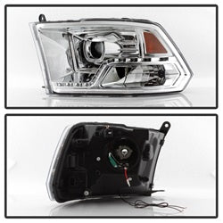 Spyder Auto 9036743 XTune Halo Projector Headlights; LED; Chrome; - Truck Part Superstore