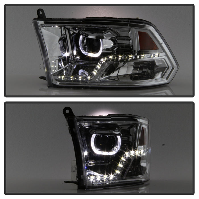 Spyder Auto 9036743 XTune Halo Projector Headlights; LED; Chrome; - Truck Part Superstore