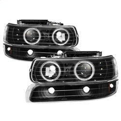Spyder Auto 9036781 XTune Halo Projector Headlights; 4 pc.; LED; w/Bumper Lights; Black; - Truck Part Superstore