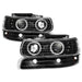 Spyder Auto 9036781 XTune Halo Projector Headlights; 4 pc.; LED; w/Bumper Lights; Black; - Truck Part Superstore
